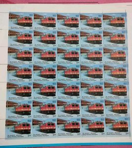 Sheet of India Railway Stamps - 2000