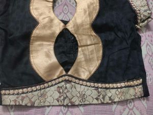 Black Designer Blouse for Women | Stylish Open Bac