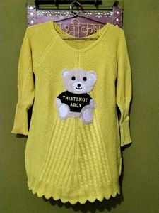 Cute Yellow Teddy Bear Sweater