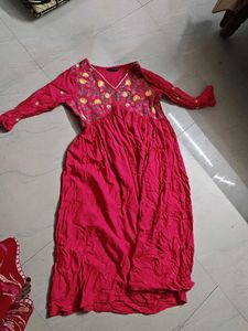 Beautiful Pink Embroidered Kurta