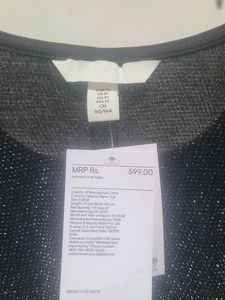 Sparkly Black Long Sleeve Top