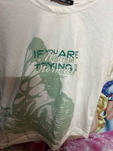 White Graphic Print T-Shirt