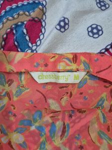 Floral Tie-Neck Blouse