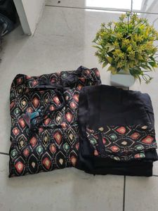 New Black  Kurti with Tassels
