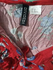 Red Floral Romper