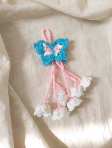 Handmade Crochet Butterfly Hair tie