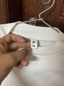 Ribbed White T-Shirt