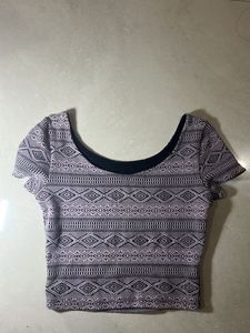 Patterned Crop Top