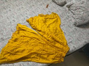 Yellow Kurta sets (sharara) with Sequins Border