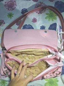 Cute Pink Satchel Bag with Charms