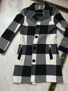 Checkered Wool Coat