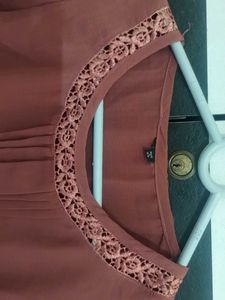 Elegant Embellished Neckline Blouse