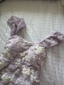 Beautiful Lavender Embroidered Dress