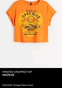 H&amp;M Orange Graphic T-Shirt