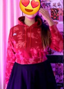 Brand New Red Crop Hoodie