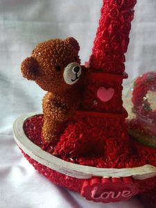 Beautiful Red Teddy Showpiece