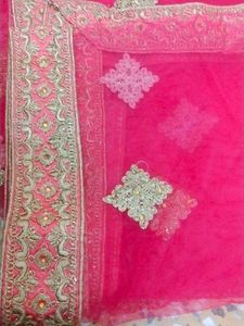 Beautiful Pink Embellished Dupatta