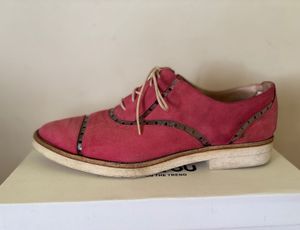 Emporio Armani Pink Suede Oxfords