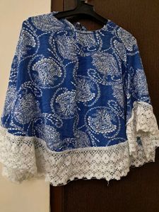 Sale On: Cape Style: Trending Blue Top