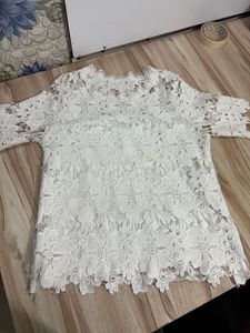 white lace top