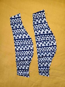 Blue and White Printed Kurta