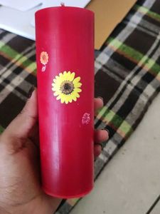 Decorative scented Red Pillar Candle