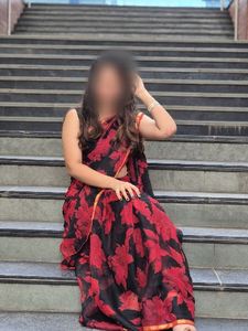 Elegant Red Floral Saree