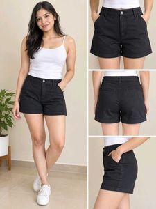 🖤 Black High-Waisted Shorts 🖤