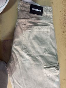 Cream 8 pocket  Cargo Pants for women