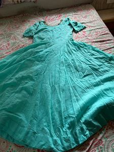 Stunning Teal Anarkali Gown