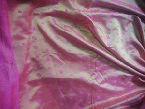Vibrant Pink Brocade Saree.