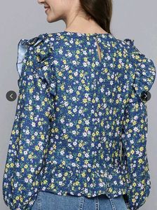 Mast &amp; Harbour Floral Print Ruffle Top
