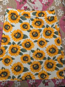 Sunflower Print Mini Skirt