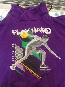 Purple Basketball Graphic Hoodie