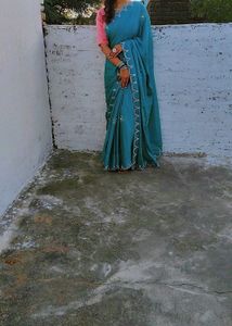 Elegant Sea Green hend work
