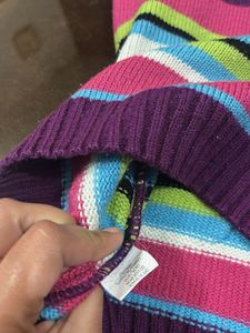 Colorful Striped Girls' ziper