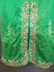 Green embroidered kurta
