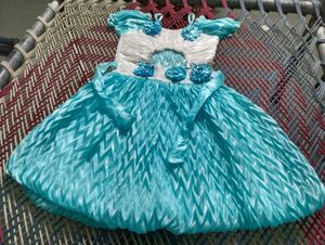 Sparkling Blue Party Dress for Girls