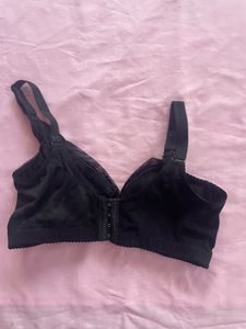 Elegant Black Embroidered Bra