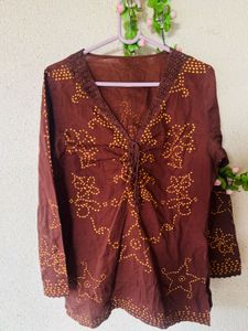 Beautiful Ethnic Brown Kurta