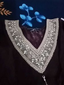 Elegant Maroon Kurta with Mirror Work