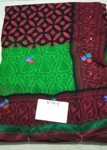 New Saree Printed (Blouse Attached Within The Saree).                   No Coins ❌No Swap❌Only Cash✅