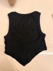 ❗️Black Ribbed Halter Neck Crop Top❗️