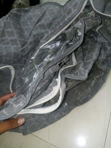 Grey Organizer Bag with Zipper
