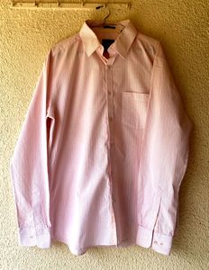 Men's Red Striped Dress Shirt