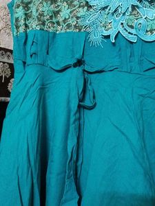 Teal Blue Embellished Dress