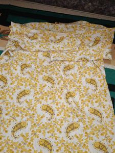 Yellow Paisley Print Kurta