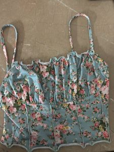 Floral Print Corset Top