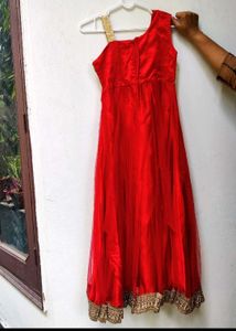Stunning Red &amp; Gold Ethnic Gown