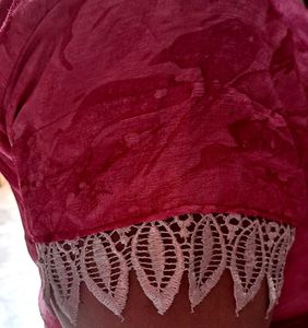 Beautiful Pink snd blue Saree with blouse 💃💃